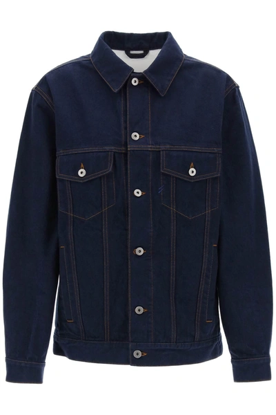 Burberry X Harrods Exclusive Japanese-denim Oversized Jacket In Blue