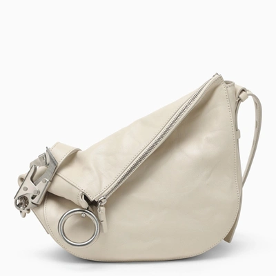 Burberry Knight Small Leather Shoulder Bag In Cream