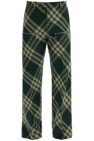 BURBERRY BURBERRY STRAIGHT CUT CHECKERED PANTS