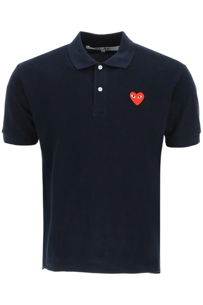 Comme Des Garçons Play Man Polo Shirt Black Size S Cotton