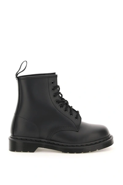 Dr. Martens' Dr.martens 1460 Mono Smooth Lace Up Combat Boots In Black