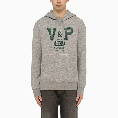 Golden Goose Journey Ms Hoodie/melange Cotton Fleece/distresse In Grey