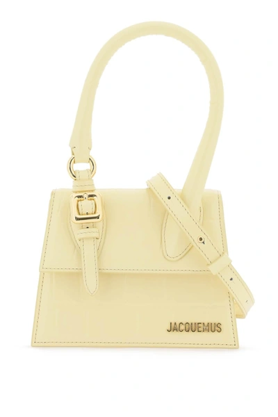 Jacquemus Le Chiquito Moyen Boucle Tote Bag In Yellow