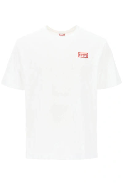 Kenzo Logo-print Crewneck Cotton-jersey T-shirt In White