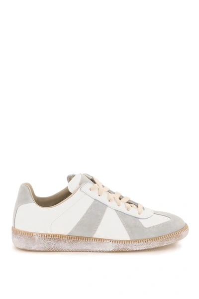 Maison Margiela Leather Replica Trainers In Multicolor