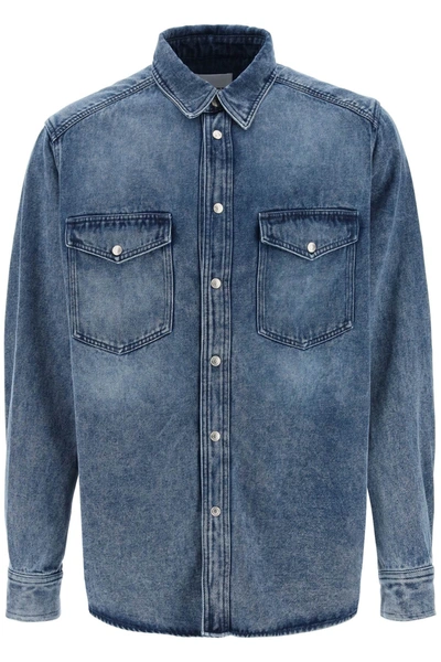 Marant Tailly Denim Overshirt In Blue