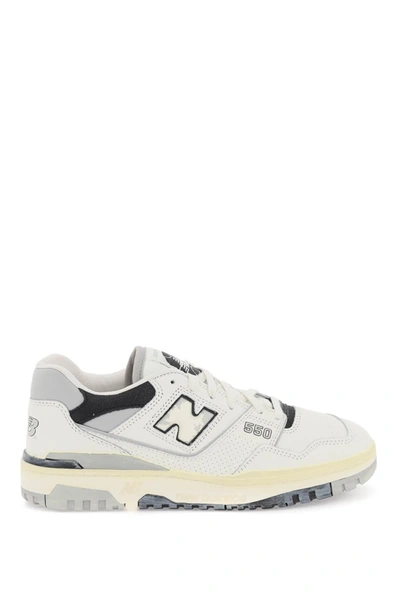 New Balance Vintage Effect 550 Sneakers In Off White/grey