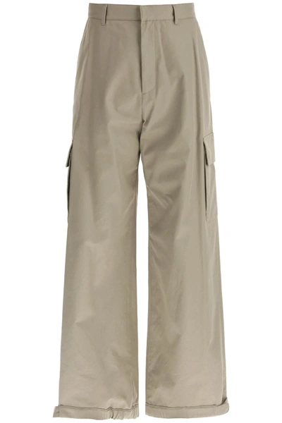 OFF-WHITE OFF WHITE WIDE LEGGED CARGO PANTS WITH AMPLE LEG