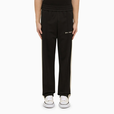 PALM ANGELS PALM ANGELS BLACK JOGGING TROUSERS WITH BANDS