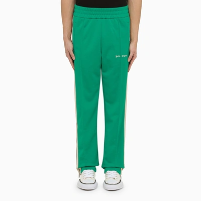 Palm Angels Jogging Trousers With Bands In Green