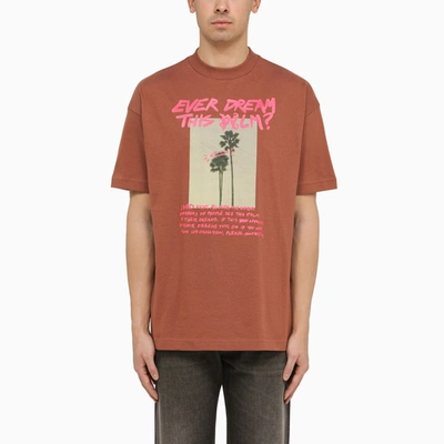 Palm Angels T-shirt In Marrone
