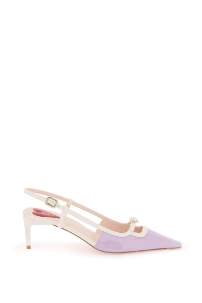 Roger Vivier Two-tone Patent Leather Pumps In Bianco