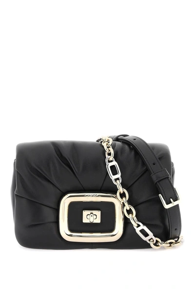 Roger Vivier Viv' Choc Clutch In Nero