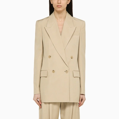 Stella Mccartney Double-breasted Blazer In Beige