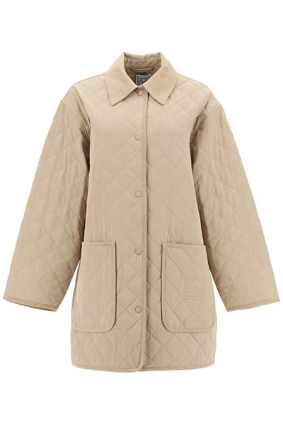 Totême Toteme Quilted Barn Jacket Women In Cream