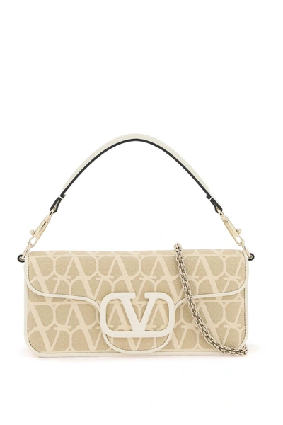 Valentino Garavani "locò Iconographer Shoulder Bag In Rafia