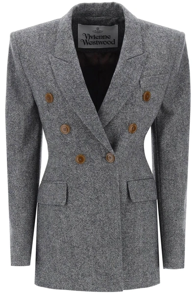 Vivienne Westwood Lauren Jacket In Donegal Tweed In Mixed Colours
