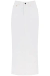 Wardrobe.nyc Column Denim Maxi Skirt In White