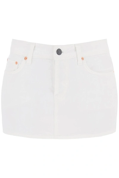 Wardrobe.nyc Denim Mini Skirt In White