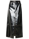 Stand Studio Black Francie Faux-leather Maxi Skirt In Black