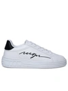 MSGM MSGM WHITE LEATHER SNEAKERS