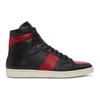 Saint Laurent Black & Red Court Classic Sl/10 High-top Sneakers