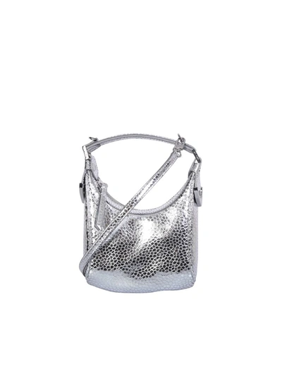 By Far Cosmo Top Zip Tote Bag In Silver