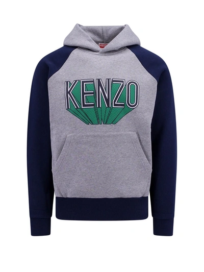 Kenzo Man Sweatshirt Grey Size Xl Organic Cotton