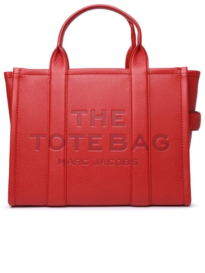 Marc Jacobs Orange Leather Micro Tote Bag In Red