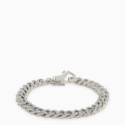 Emanuele Bicocchi Sterling Chain Bracelet With Small Crystals In Metal