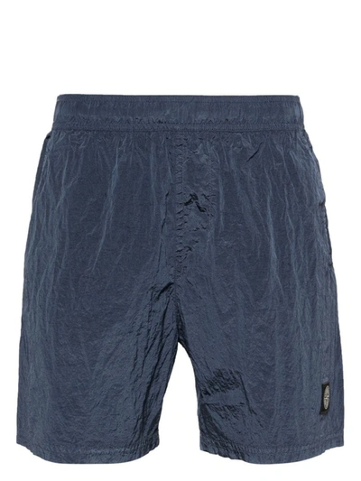 Stone Island Swimming Trunks Nylon Metal In Econyl® Regenerated Nylon In Blue