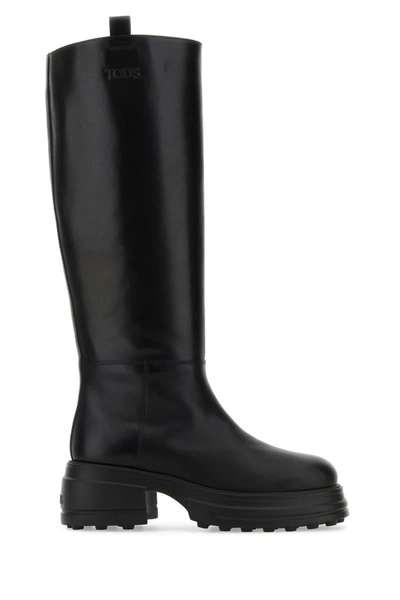 Tod's Platform Boots In Negro