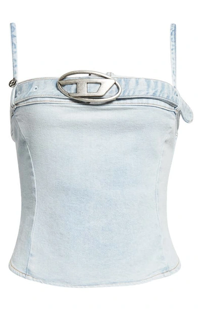 Diesel De-lucy-s Denim Tank Top In Blue