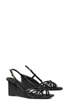 Tory Burch Multi-strap Espadrille Wedge Sandal In Perfect Black / Perfect Black