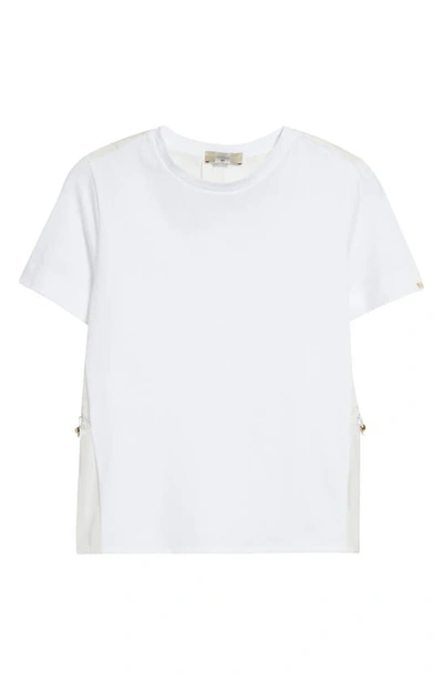 Herno T-shirt In Chic Cotton Jersey And New Techno Taffeta In White