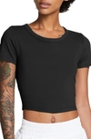 Nike Women's One Fitted Dri-fit Short-sleeve Cropped Top In Black/ Black