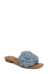Franco Sarto Tina Raffia Slide Sandal In Denim