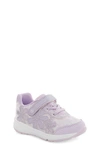 Stride Rite Lighted Glimmer Sneaker In Lavender