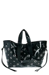 Isabel Marant Womens Black Wardy Patent-leather Tote Bag In Black 01bk