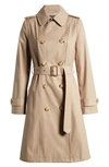 LAUREN RALPH LAUREN LAUREN RALPH LAUREN WATER RESISTANT BELTED DOUBLE BREASTED TRENCH COAT
