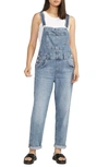 SILVER JEANS CO. BAGGY STRAIGHT LEG DENIM OVERALLS