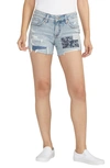 Silver Jeans Co. Distressed Boyfriend Denim Shorts In Indigo