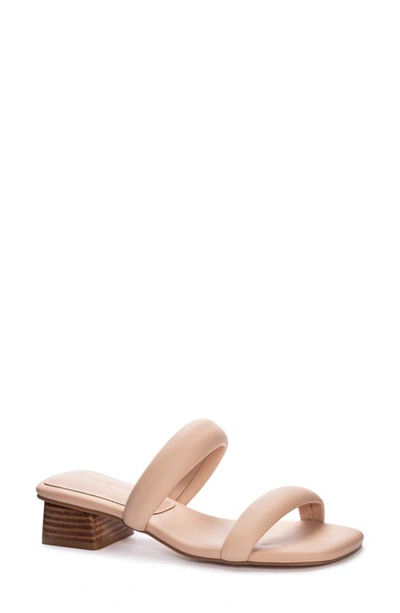 Chinese Laundry Alistair Block Heel Sandal In Beige