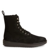 Giuseppe Zanotti Bassline Suede Cargo Boots In Black