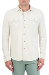 Robert Graham Brunner Knit Button-up Shirt In Offwhite