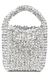 Bottega Veneta Cabat Metallic Sequin Bucket Bag In Silver/ Gold