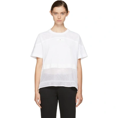 Adidas By Stella Mccartney Essentials 网眼 T 恤 In White