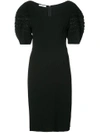 OSCAR DE LA RENTA OSCAR DE LA RENTA EXAGGERATED SLEEVE DRESS - BLACK,P17N6101BLK12204083