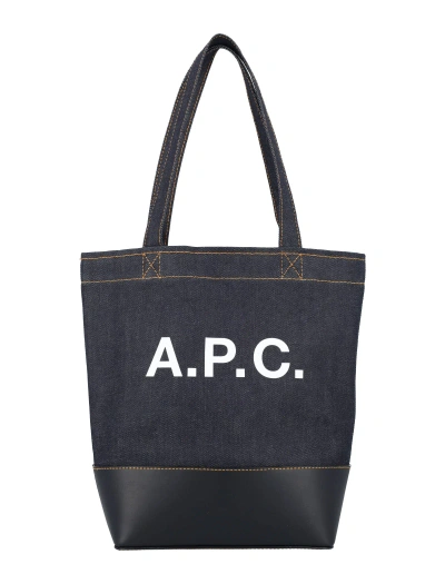 Apc Axelle Small Tote Bag In Dark Navy