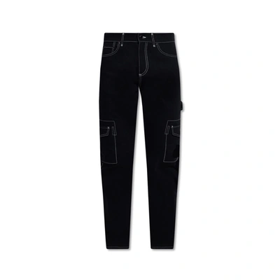 Burberry Denim Cargo Pants In Black